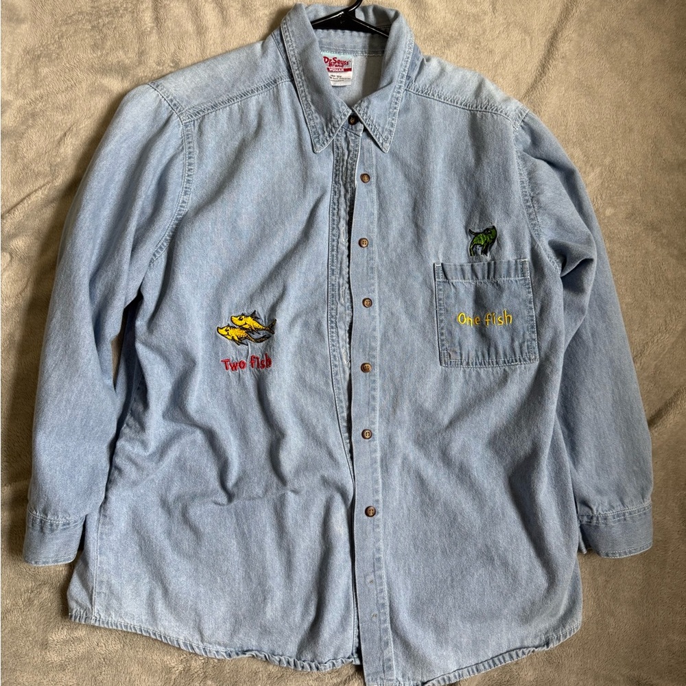 Dr. Seuss Blue Denim Shirt